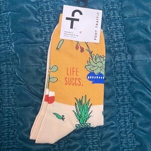 Foot Traffic Women Life Succs Socks succulent, plant socks